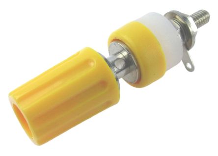 RS PRO 4mm Yellow Terminal Post, 60V dc, 15A, 4BA Thread [0]; 266-4934