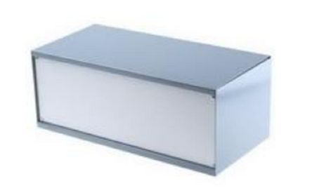RS PRO Grey Cold Rolled Steel Instrument Case, 406 x 197 x 159mm [0]; 266-4950
