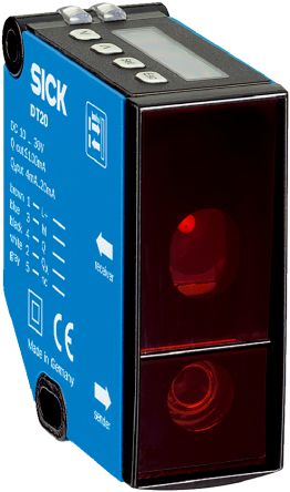 SICK Distance Photoelectric Sensor, Block Sensor, 100 → 600 mm Detection Range [DT20-N214B]; 266-7774