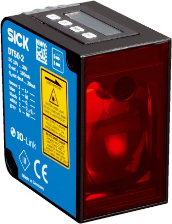 SICK Distance Distance Sensor, Block Sensor, 200 → 10000 mm, 200 → 17000 mm, 200 → 30000 mm [DT50-2B215552]; 266-7781