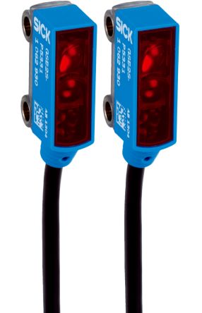 SICK Through Beam Photoelectric Sensor, Rectangular Sensor, 2 m Detection Range [GSE2S-E1311]; 266-7997