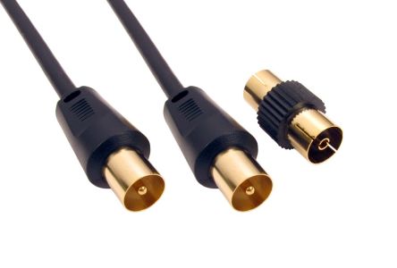 RS PRO Male TV Aerial Connector to Male TV Aerial Connector, 1m, RF Coaxial, Terminated75Ω [0]; 266-8446