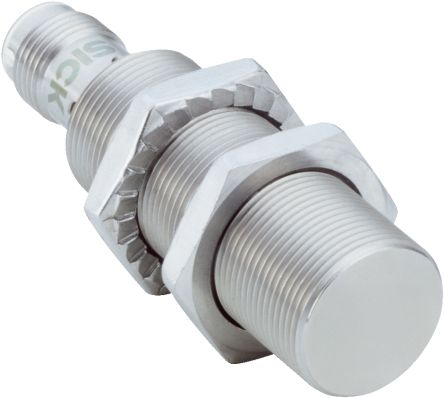 SICK Inductive Threaded Barrel Proximity Sensor, M18, 8 mm Detection, PNP NO, 10 → 30 V dc [IMI18-08BPSVC0S]; 266-8580