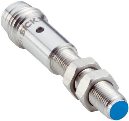 SICK Inductive Threaded Barrel Proximity Sensor, M5, 1.5 mm Detection, PNP NO, 10 → 30 V dc [IMM05-1B5PSVT0S]; 266-8590