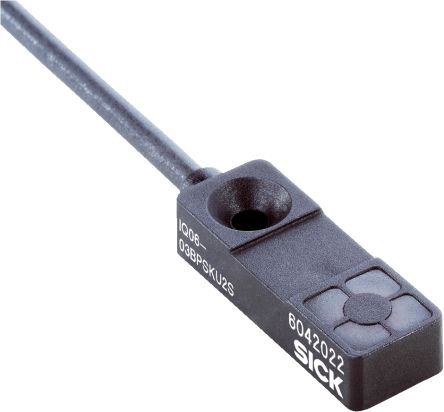 SICK Inductive Rectangular Proximity Sensor, 3 mm Detection, PNP NC, 10 → 30 V dc [IQ06-03BPOKU5S]; 266-8612