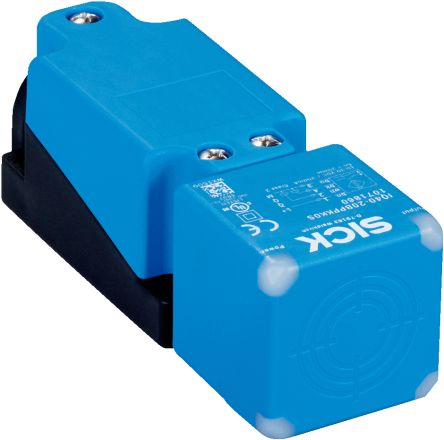 SICK Inductive Rectangular Proximity Sensor, 20 mm Detection, 2-Wire NO, 10 → 30 V dc [IQ40-20BDSKK0S]; 266-8655