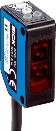 SICK Retroreflective Photoelectric Sensor, Rectangular Sensor, 0.01 → 3 m Detection Range [WL100-2N1429]; 266-9228