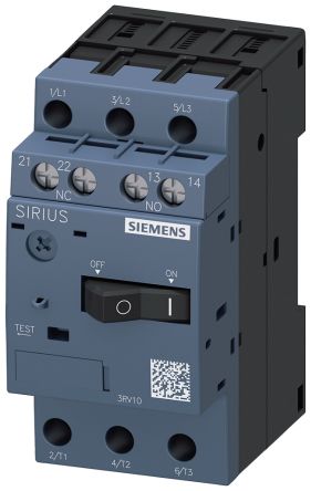 Siemens 0.45 → 0.63 A SIRIUS 3RV Motor Protection Circuit Breaker, 690 V [3RV1011-0GA15]; 266-9463