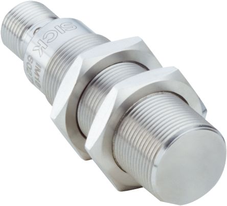 SICK Inductive Threaded Barrel Proximity Sensor, M18, 10 mm Detection, PNP NC, 10 → 30 V dc [IM18-10BPO-NC1]; 266-9735