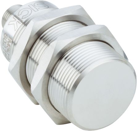 SICK Inductive Threaded Barrel Proximity Sensor, M30, 20 mm Detection, PNP NO, 10 → 30 V dc [IM30-20BPS-VC1]; 266-9759