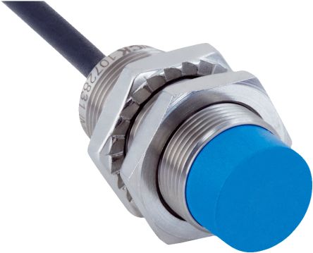 SICK Inductive Threaded Barrel Proximity Sensor, M18, 12 mm Detection, 2-Wire NO, 10 → 30 V dc [IMB18-12NDSVU2K]; 266-9786