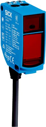 SICK Background Suppression Photoelectric Sensor, Rectangular Sensor, 50 → 3800 mm Detection Range [WTT12L-B1568]; 267-0123