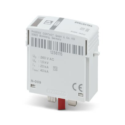 Phoenix Contact Surge Protection Plug 260 V ac Maximum Voltage Rating 40kA Maximum Surge Current Surge Protection [1256115]; 267-1618