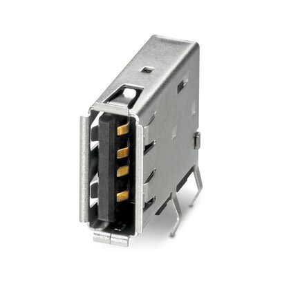 Phoenix Contact Straight Type USB-A 2.0 IP20 USB Connector [1332630]; 267-1758