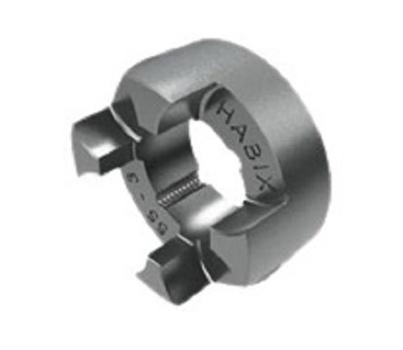 OPTIBELT Half Coupling Flange, 200mm Outside Diameter, 25 mm, 75 mm Bore, 185mm Length Half Coupling Flange [HWT390]; 267-2025