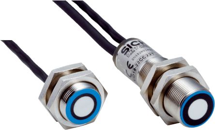 SICK Ultrasonic Threaded Barrel Proximity Sensor, M18, 60 mm Detection, NPN, 20 → 30 V dc [UD18-22CC241]; 267-2088