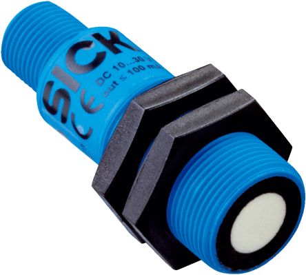 SICK Ultrasonic Threaded Barrel Proximity Sensor, M18, 250 mm Detection 4-20 mA, 10 → 30 V dc [UM18-211166101]; 267-2103