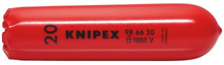 Knipex 100mm Red Cable Cover in Plastic, 20mm Inside dia. [98 66 20]; 267-3330