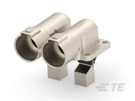 TE Connectivity PowerTube 1000 Series Right Angle Panel PCB Connector, 2 Contact(s), 36 mm Pitch, 1 Row(s), Shrouded [1-2394071-2]; 267-3948