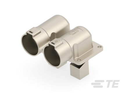 TE Connectivity PowerTube 1400 Series Right Angle Panel PCB Connector, 2 Contact(s), 47 mm Pitch, 1 Row(s), Shrouded [1-2399610-2]; 267-3957