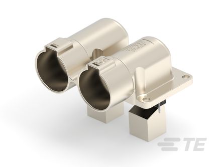 TE Connectivity PowerTube 1400 Series Right Angle Panel PCB Connector, 2 Contact(s), 47 mm Pitch, 1 Row(s), Shrouded [2-2399610-1]; 267-3965