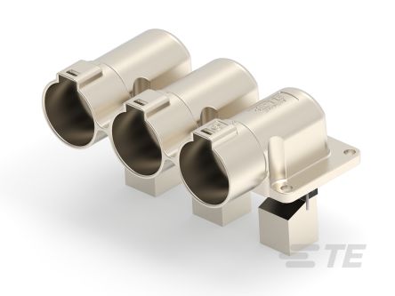 TE Connectivity PowerTube 1400 Series Right Angle Panel PCB Connector, 3 Contact(s), 47 mm Pitch, 1 Row(s), Shrouded [2-2399611-1]; 267-3967