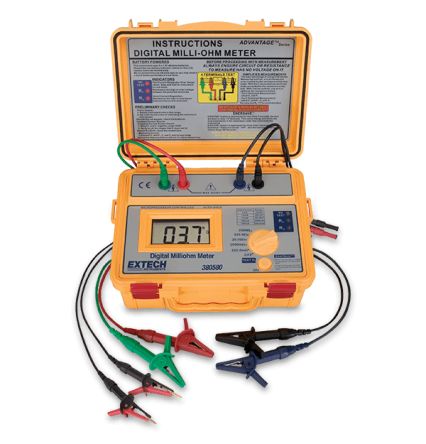 Extech EEH 380580-NIST Ohmmeter, 2000 Ω Max, 4 Wire [380580]; 267-5658