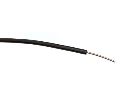 RS PRO Black 0.3mm² Hook Up Wire, 1/0.6 mm, 100m, PVC Insulation [0]; 267-5743