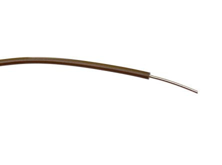 RS PRO Brown 0.3mm² Hook Up Wire, 1/0.6 mm, 100m, PVC Insulation [0]; 267-5745