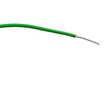RS PRO Green 0.3mm² Hook Up Wire, 1/0.6 mm, 100m, PVC Insulation [0]; 267-5747