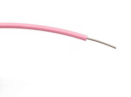 RS PRO Pink 0.3mm² Hook Up Wire, 1/0.6 mm, 100m, PVC Insulation [0]; 267-5749