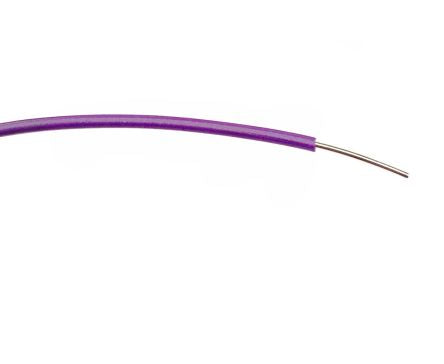 RS PRO Purple 0.3mm² Hook Up Wire, 1/0.6 mm, 100m, PVC Insulation [0]; 267-5751
