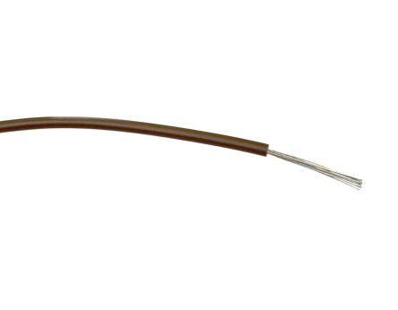 RS PRO Brown 0.5mm² Hook Up Wire, 16/0.2 mm, 500m, PVC Insulation [0]; 267-5760