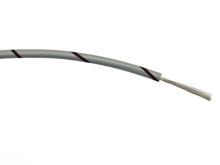 RS PRO Black/Grey 0.5mm² Hook Up Wire, 16/0.2 mm, 100m, PVC Insulation [0]; 267-5761