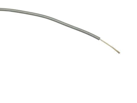 RS PRO Grey 0.5mm² Hook Up Wire, 16/0.2 mm, 100m, PVC Insulation [0]; 267-5764