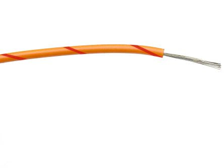 RS PRO Orange/Red 0.5mm² Hook Up Wire, 16/0.2 mm, 100m, PVC Insulation [0]; 267-5771