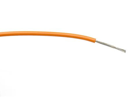 RS PRO Orange 0.5mm² Hook Up Wire, 16/0.2 mm, 100m, PVC Insulation [0]; 267-5772