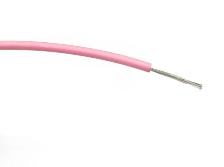 RS PRO Pink 0.5mm² Hook Up Wire, 16/0.2 mm, 100m, PVC Insulation [0]; 267-5775