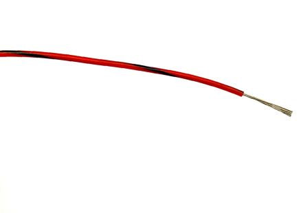 RS PRO Black/Red 0.5mm² Hook Up Wire, 16/0.2 mm, 100m, PVC Insulation [0]; 267-5777