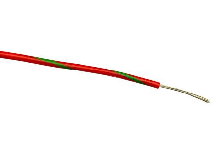 RS PRO Green/Red 0.5mm² Hook Up Wire, 16/0.2 mm, 100m, PVC Insulation [0]; 267-5781