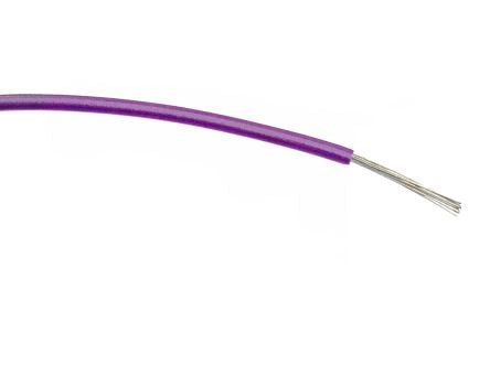 RS PRO Purple 0.5mm² Hook Up Wire, 16/0.2 mm, 100m, PVC Insulation [0]; 267-5786