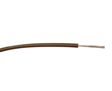 RS PRO Brown 0.75mm² Hook Up Wire, 24/0.2 mm, 500m, PVC Insulation [0]; 267-5804