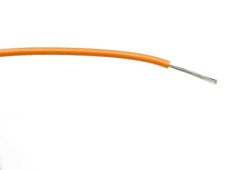 RS PRO Orange 0.75mm² Hook Up Wire, 24/0.2 mm, 100m, PVC Insulation [0]; 267-5810