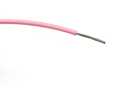 RS PRO Pink 0.75mm² Hook Up Wire, 24/0.2 mm, 100m, PVC Insulation [0]; 267-5812