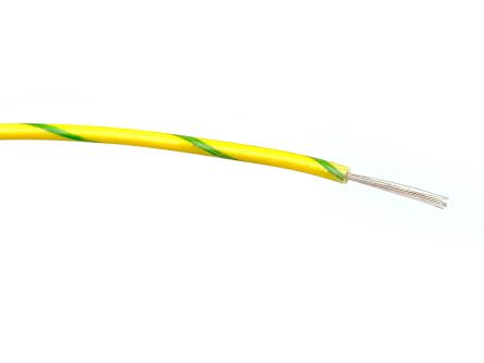 RS PRO Green/Yellow 0.75mm² Hook Up Wire, 24/0.2 mm, 100m, PVC Insulation [0]; 267-5821