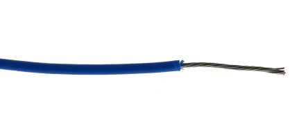 RS PRO Blue 0.22mm² Hook Up Wire, 7/0.2 mm, 100m, PVC Insulation [0]; 267-5848