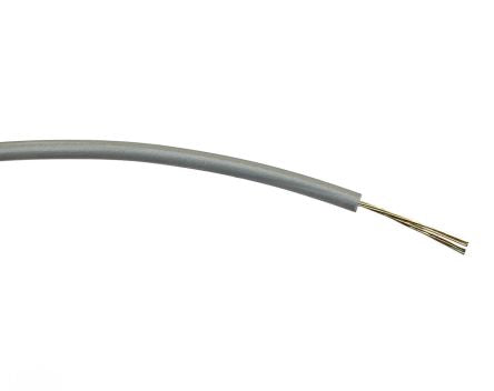 RS PRO Grey 0.22mm² Hook Up Wire, 7/0.2 mm, 100m, PVC Insulation [0]; 267-5855