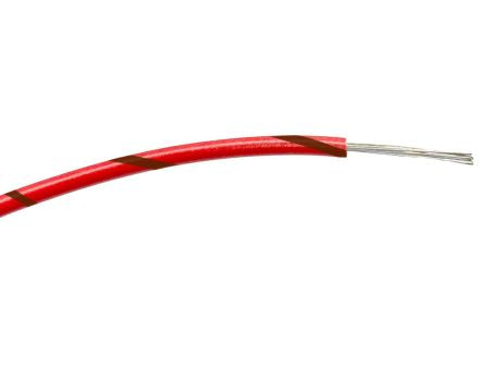 RS PRO Red/Brown 0.22mm² Hook Up Wire, 7/0.2 mm, 100m, PVC Insulation [0]; 267-5872