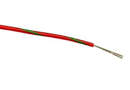 RS PRO Red/Green 0.22mm² Hook Up Wire, 7/0.2 mm, 100m, PVC Insulation [0]; 267-5873
