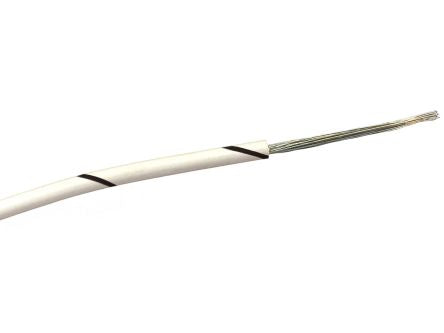 RS PRO White/Black 0.22mm² Hook Up Wire, 7/0.2 mm, 100m, PVC Insulation [0]; 267-5879